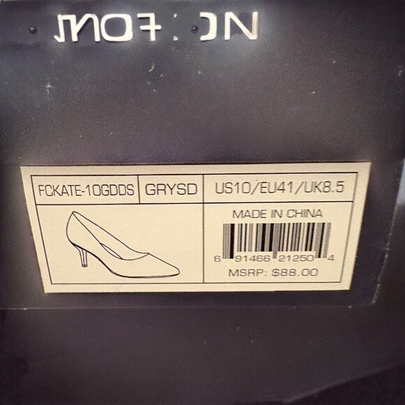 French Connection Kate Women's 10 Gray Slip-On Pointed Toe Party Pump Heels - Picture 7 of 7